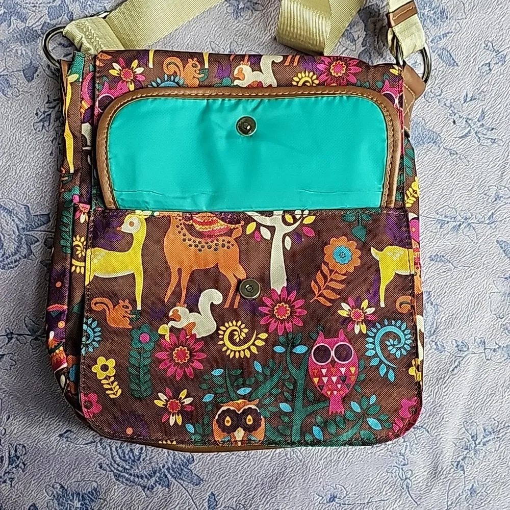 LILY BLOOM FOREST ANIMAL CROSSBODY BAG - Picture 2 of 11